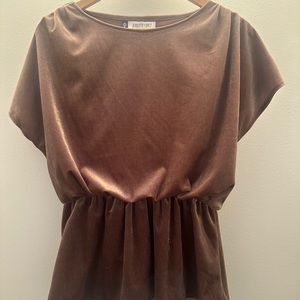 Jennifer Lopez shimmery copper colored top. Size small
